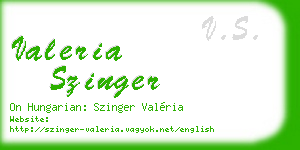 valeria szinger business card