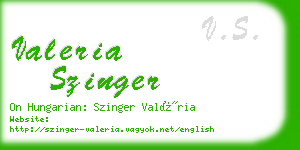 valeria szinger business card